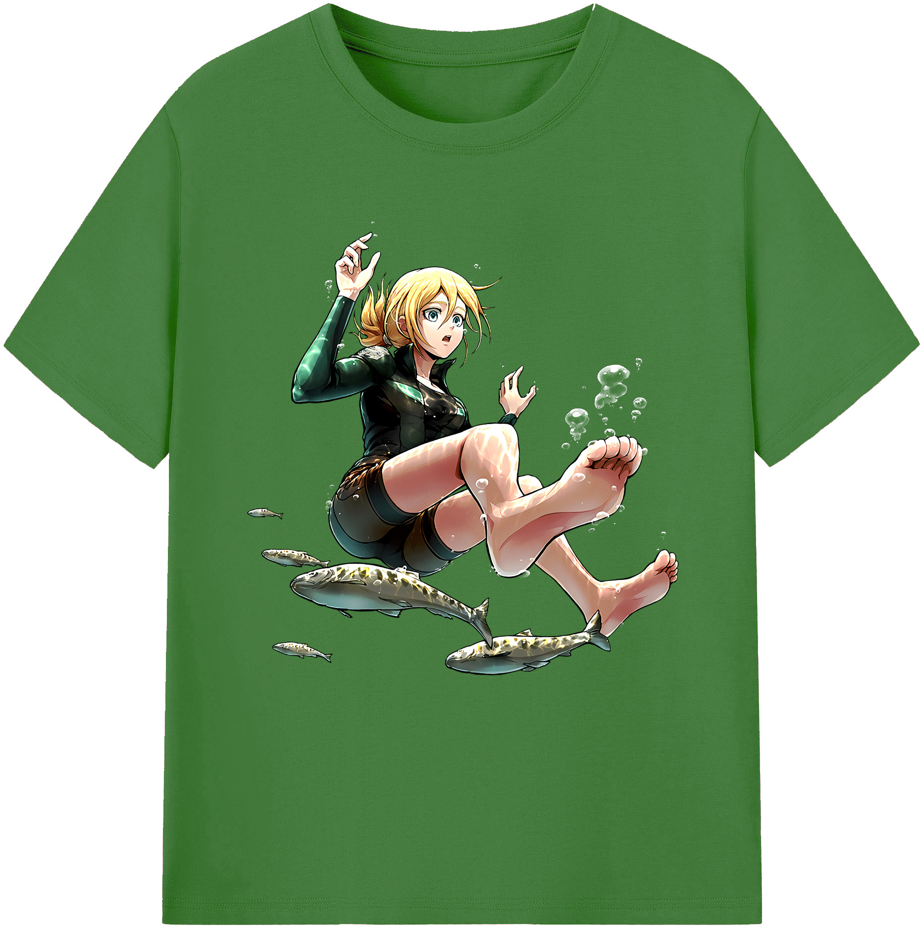 （画像用） 進撃の巨人 クリスタ·レンズ Attack on Titan Christa Lenz レディースカジュアルプリントTシャツ（綿100％）